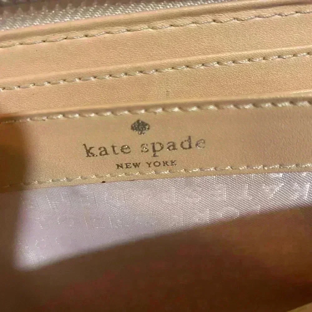 Kate spade metallic bronze leather wallet
